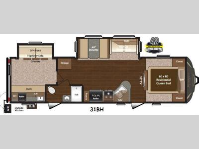Floorplan - 2015 Keystone RV Sprinter Campfire Edition 31BH