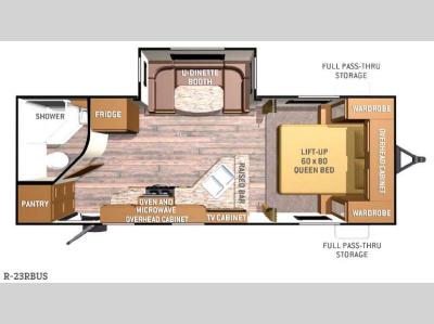 Floorplan - 2015 Cruiser Radiance R-23RBUS