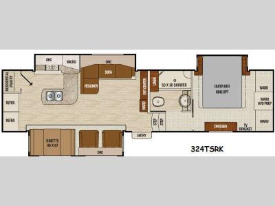 Floorplan - 2015 Coachmen RV Chaparral 324TSRK