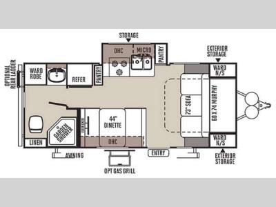 Floorplan - 2015 Forest River RV Rockwood Mini Lite 2304KS