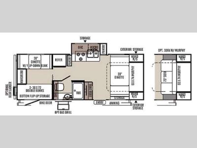 Floorplan - 2015 Forest River RV Rockwood Mini Lite 2505S