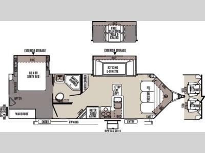 Floorplan - 2015 Forest River RV Rockwood Ultra V 2819VS