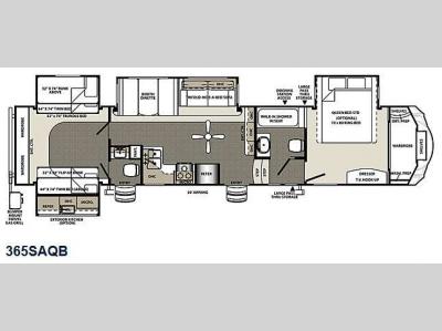 Floorplan - 2015 Forest River RV Sierra 365SAQB