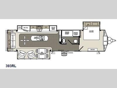 Floorplan - 2015 Forest River RV Sierra Destination Trailers 393RL
