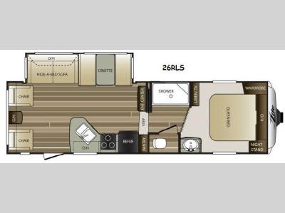 Floorplan - 2015 Keystone RV Cougar X-Lite 26RLS