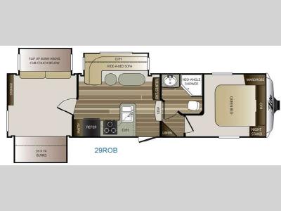 Floorplan - 2015 Keystone RV Cougar X-Lite 29ROB