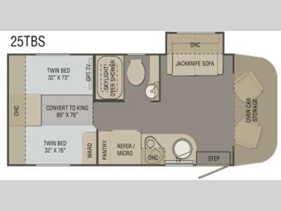 Floorplan - 2015 Renegade Villagio 25TBS
