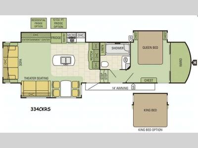 Floorplan - 2015 Starcraft Solstice 334CKRS