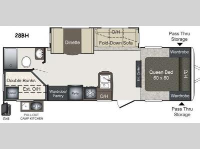 Floorplan - 2015 Keystone RV Laredo LHT 28BH