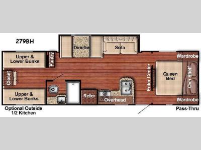 Floorplan - 2015 Gulf Stream RV Ameri-Lite 279BH