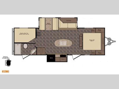 Floorplan - 2015 CrossRoads RV ReZerve RTZ26KS