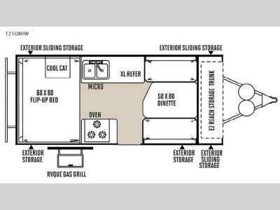 Floorplan - 2015 Forest River RV Flagstaff Hard Side T21QBHW
