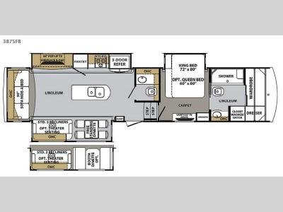 Floorplan - 2015 Forest River RV Cardinal 3875FB