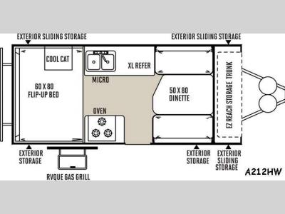 Floorplan - 2015 Forest River RV Rockwood Hard Side Series A212HW
