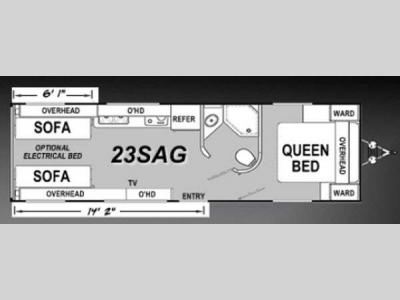 Floorplan - 2015 Eclipse Attitude Pro-Lite 23SAG