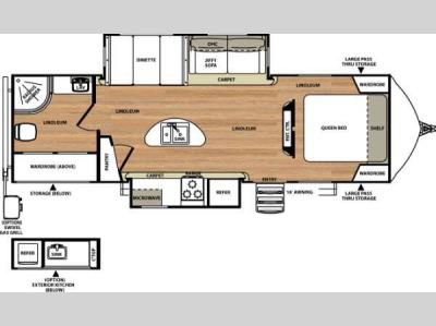 Floorplan - 2015 Forest River RV Vibe Extreme Lite 279RBS