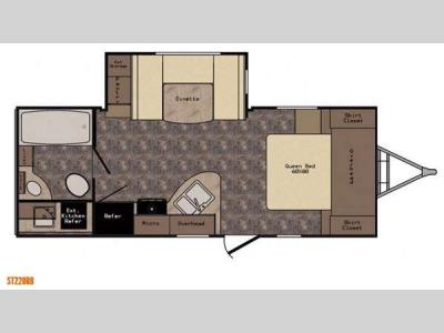 Floorplan - 2016 CrossRoads RV Sunset Trail Super Lite ST220RB