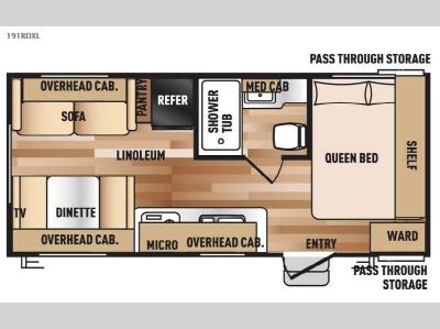 Floorplan - 2015 Forest River RV Wildwood X-Lite 191RDXL