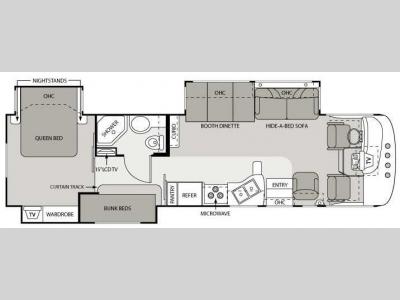Floorplan - 2007 Four Winds RV Hurricane 34B
