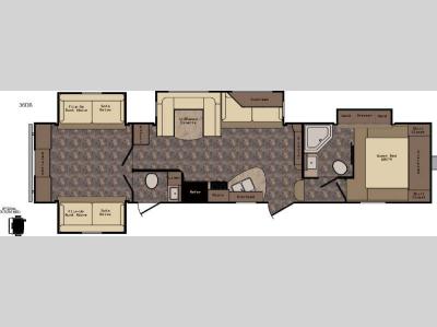 Floorplan - 2016 CrossRoads RV ReZerve RFZ36DB