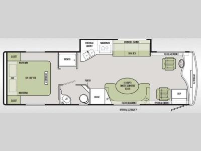 Floorplan - 2015 Tiffin Motorhomes Allegro Breeze 28 BR