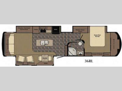 Floorplan - 2016 Redwood RV Redwood 36RL