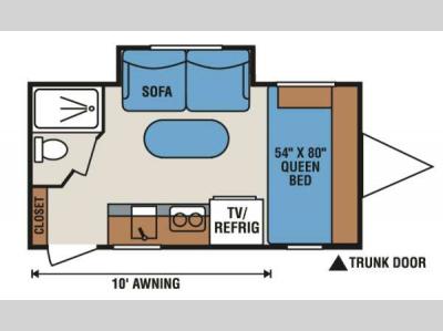 Floorplan - 2016 KZ Sportsmen Classic 17RBS