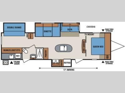 Floorplan - 2016 KZ Spree Connect C322IKS