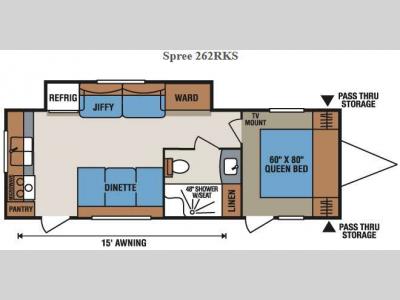 Floorplan - 2016 KZ Spree 262RKS