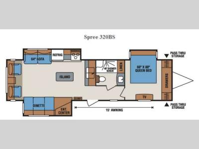 Floorplan - 2016 KZ Spree 320BS