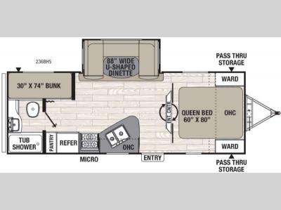 Floorplan - 2016 Coachmen RV Freedom Express 236BHS