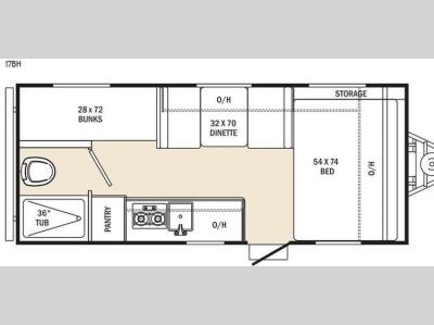 Floorplan - 2016 Coachmen RV Clipper Ultra-Lite 17BH