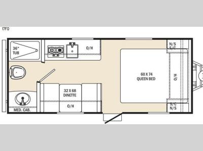 Floorplan - 2016 Coachmen RV Clipper Ultra-Lite 17FQ
