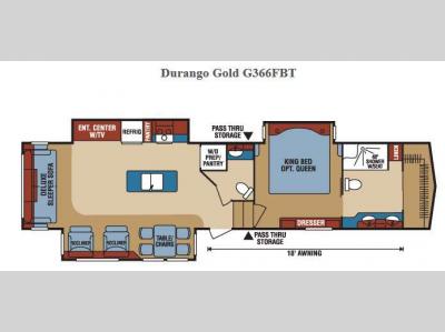 Floorplan - 2016 KZ Durango Gold G366FBT