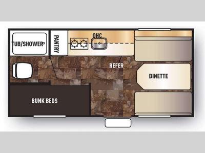 Floorplan - 2016 Forest River RV Cherokee Wolf Pup 16BH