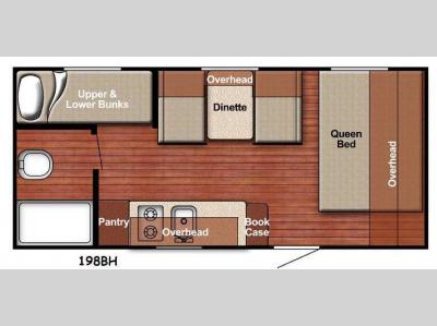 Floorplan - 2016 Gulf Stream RV Ameri Lite Super Lite 198 BH
