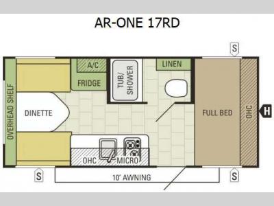 Floorplan - 2016 Starcraft AR-ONE 17RD
