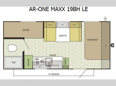 Floorplan - 2016 Starcraft AR-ONE MAXX 19BH LE