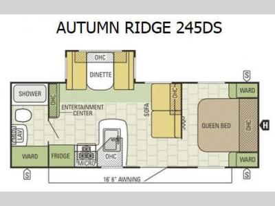 Floorplan - 2016 Starcraft Autumn Ridge 245DS