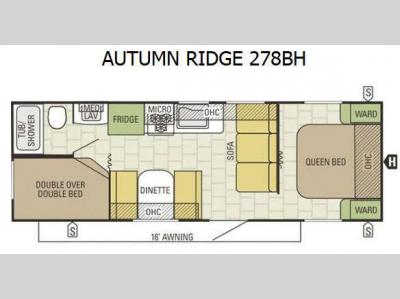 Floorplan - 2016 Starcraft Autumn Ridge 278BH