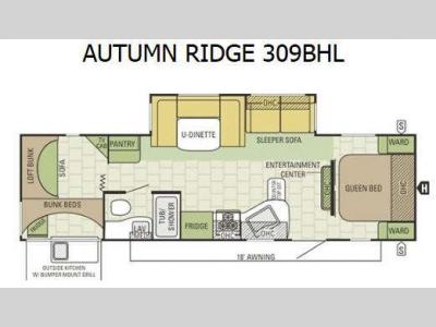 Floorplan - 2016 Starcraft Autumn Ridge 309BHL