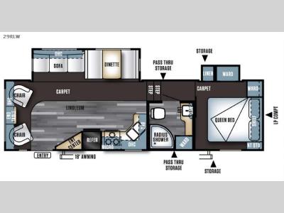 Floorplan - 2016 Forest River RV Salem 29RLW