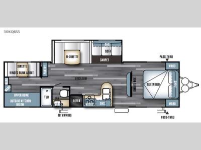Floorplan - 2016 Forest River RV Salem 30KQBSS