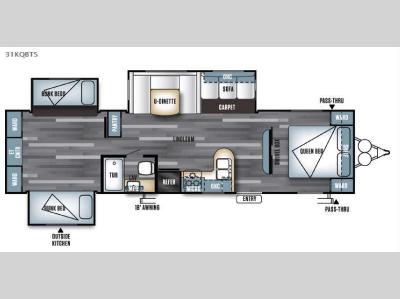 Floorplan - 2016 Forest River RV Salem 31KQBTS