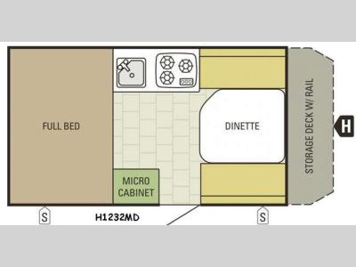 Floorplan - 2016 Starcraft Comet Hardside H1232MD