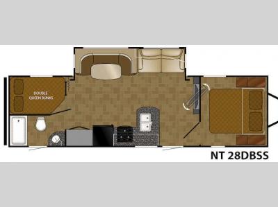 Floorplan - 2016 Heartland North Trail 28DBSS King