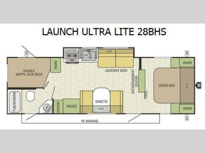 Floorplan - 2016 Starcraft Launch Ultra Lite 28BHS
