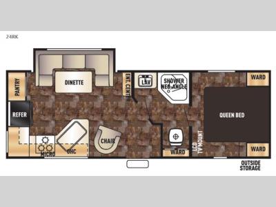 Floorplan - 2016 Forest River RV Cherokee Grey Wolf 24RK