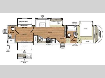 Floorplan - 2016 Forest River RV Wildwood Heritage Glen 356QB