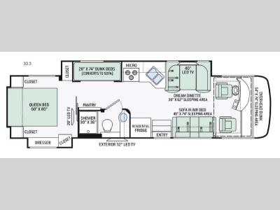 Floorplan - 2016 Thor Motor Coach Palazzo 33.3